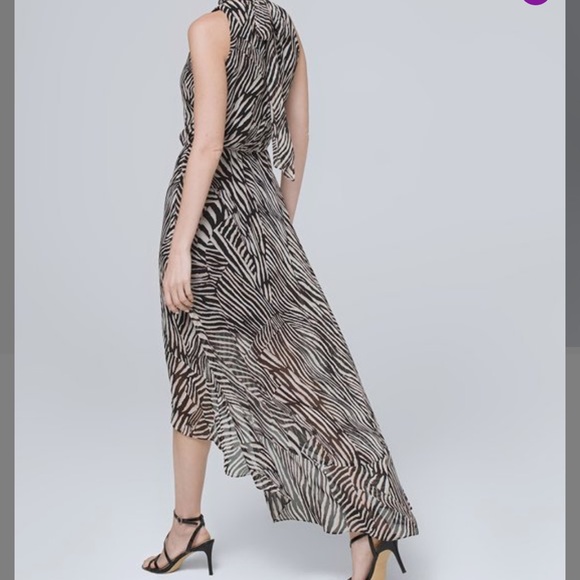 White House Black Market Maxi Dress Zebra Pattern - Picture 3 of 4